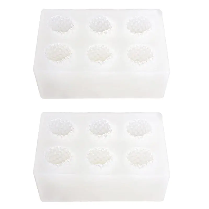 [ABFI!】 For Fondant, Cake Topper, Resin& Cupcake Decoration 6-Cavity 3D Silicone Strawbery Chocolate Mold Fruit Mold Tool