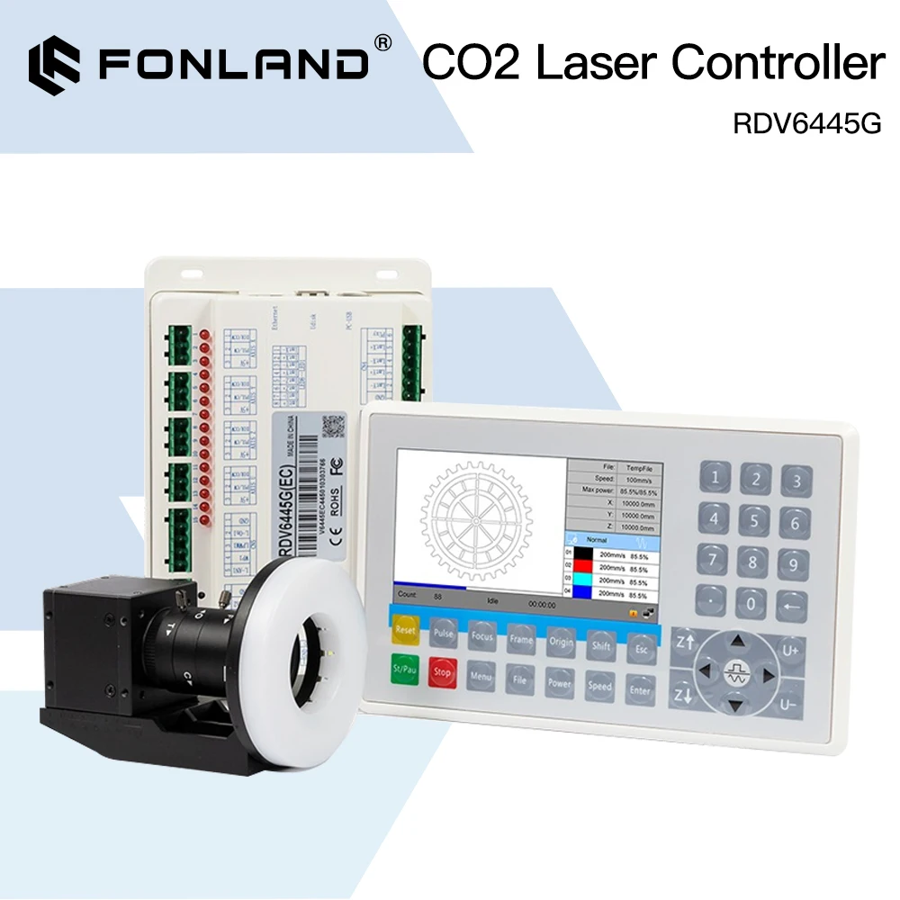 Fonland-ruidaレーザー切断および彫刻制御システム、彫刻機、ライトバーンのサポート、rdv6445g、小型ビジョン