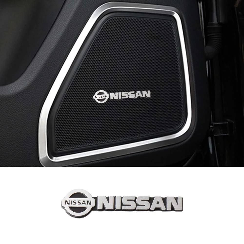 2/4/8PCS Metal Car Audio Sticker Interior Decoration For Nissan Nismo Tiida Teana GTR Versa Almera Pulsar Altima Sentra Patrol