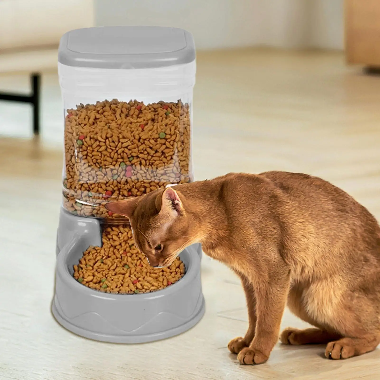 Automatischer Tierfutterautomat, Hundenapf, Futter- und Wasserspender für Katzen, fließendes Wasser, nicht strombetrieben. – Detail 2