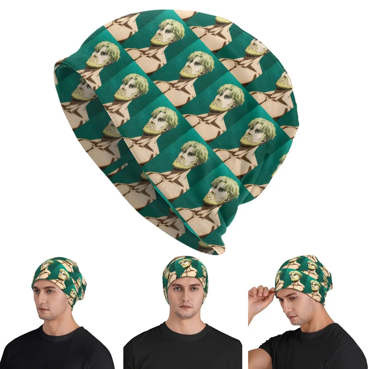 

Attack On Titan Zeke Yeager Skullies Beanies Hats Warm Autumn Winter Outdoor Cap Knitted Bonnet Caps for Unisex Adult