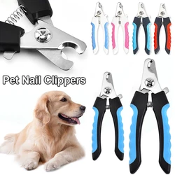 Professional Pet Dog Cat Nail Clippers with Safety Guard Stainless Steel Scissors Nail Plier for Pet Claw Care Grooming Supplies