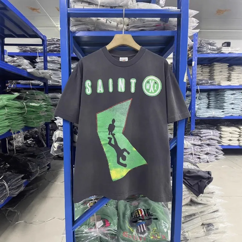 

Футболка унисекс 2026SS High Street Saint: повседневная модная футболка с коротким рукавом, удобная мужская и женская одежда