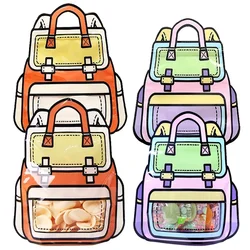 10/1Pcs Cute Backpack Standing Candy Bags Zip Gift Plastic Schoolbag Sealing Cookie Package Bag Kid Birthday Party Supplies