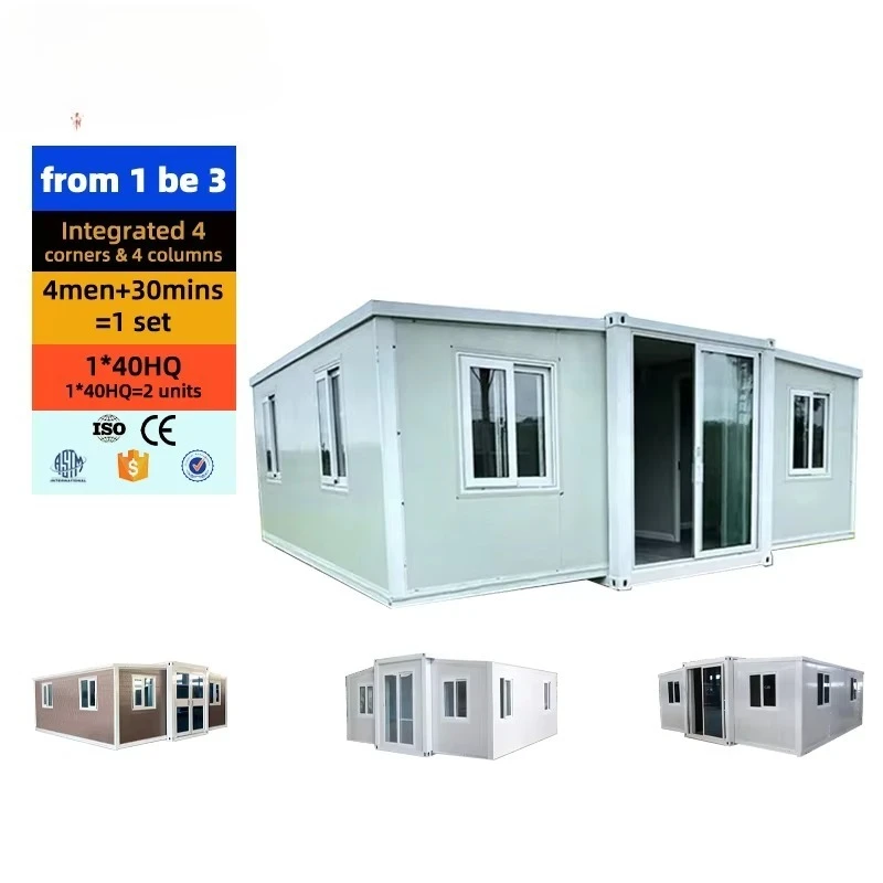 Casa Contenedor Móvil Plegable de Acero Personalizada, Mini Casa Modular Prefabricada, Casa Contenedor de Ensamblaje Rápido en Venta