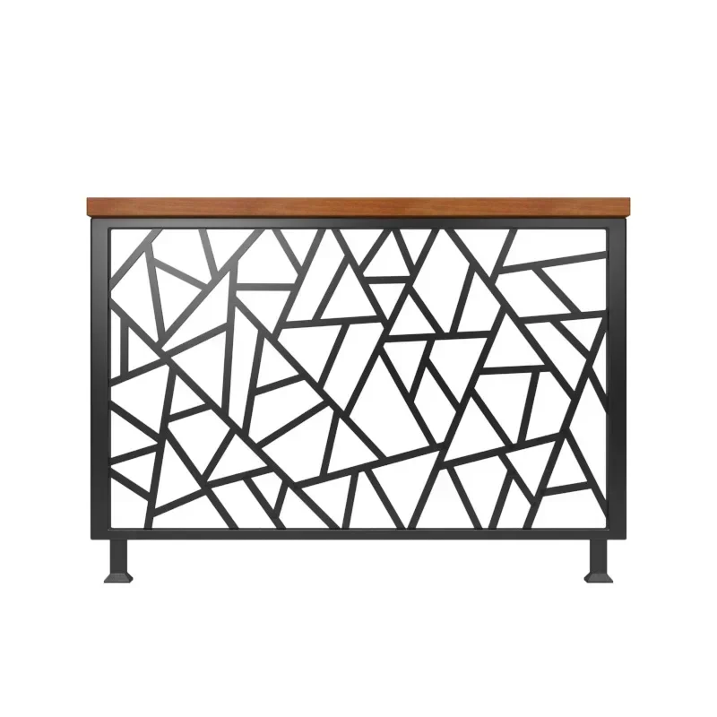 Wrought iron partition guardrail, decorative hotel booth, partition fence industrial wind