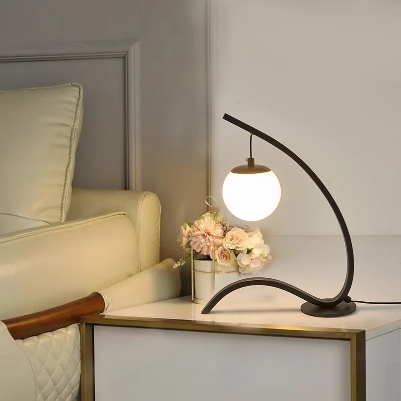 

Nordic LED Table Lamp, Eye-Caring Desk Light, Modern Minimalist Bedside Night Lamp, Creative Ambient Light for Bedroom
