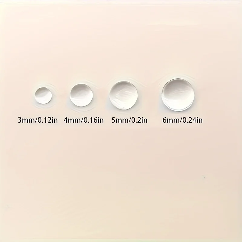 MOHAMM 350pcs Round Resin Transparent Water Droplets  Clear Dewdrop  Multi-Size Stationery Set for Scarpbook DIY Crafts Decor image 5