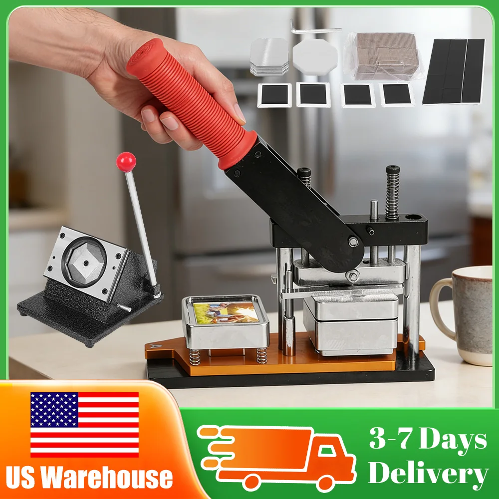 

Портативный квадратный пресс для изготовления фото-магнитов: полный набор для самостоятельного изготовления значков, для домашнего бизнеса, рукоделия и производства подарков