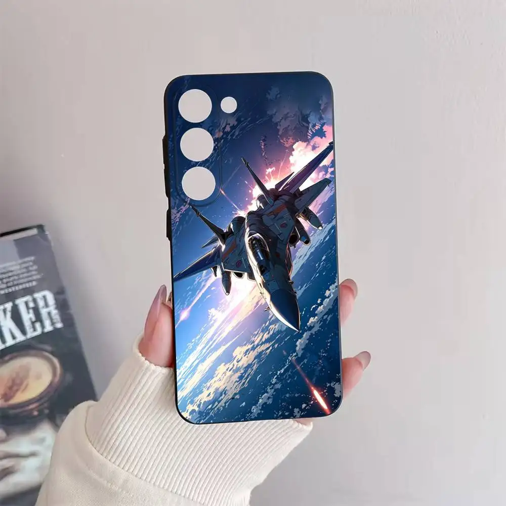 R-robotech – coque de téléphone Macross, étui noir souple pour Samsung Galaxy A73,72,51,53,52,71,22,5G, Note,J7,8,9