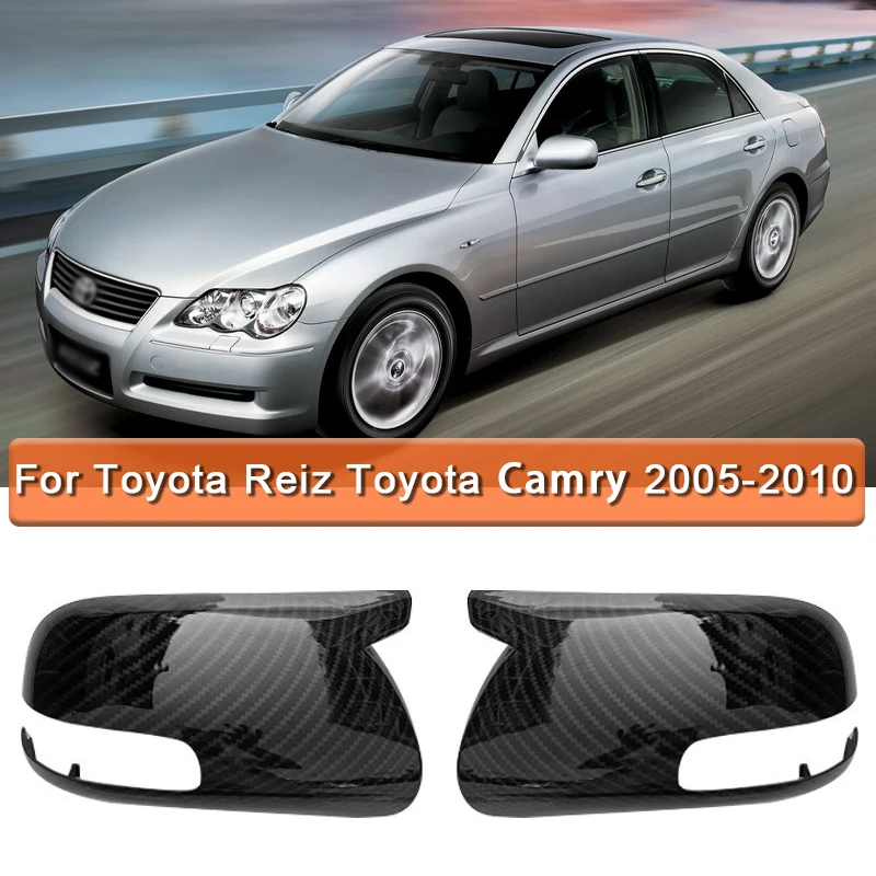 

Car Door Side Rear View Mirror Cover, Embellishing Housing with Ox Horn Cover for Toyota Reiz Toyota Camry 05-10 Car Accessories
