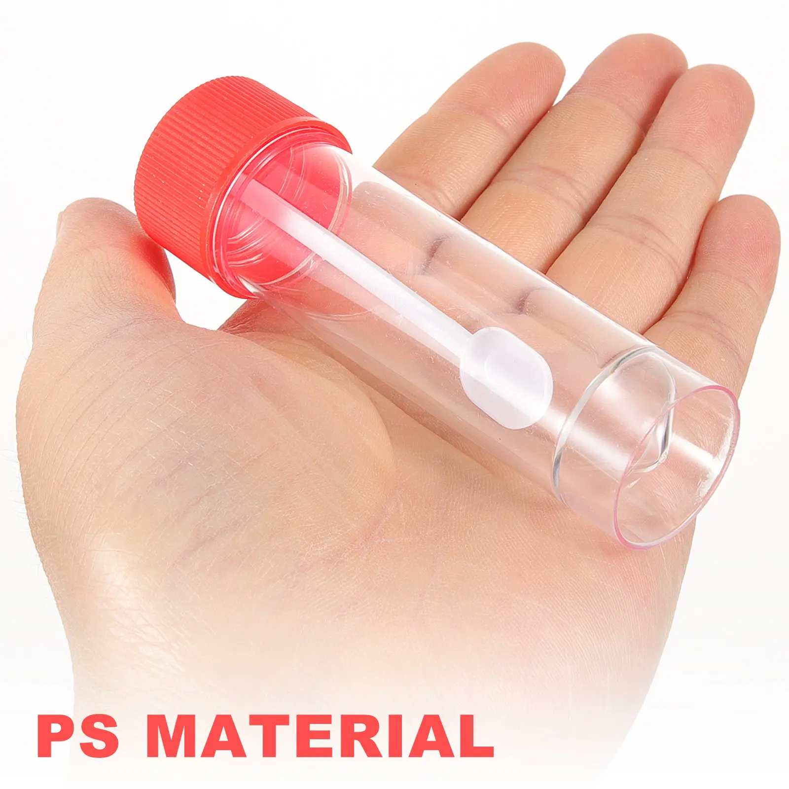 

20Pcs Urine Collection Cups Lids Fluid Sample Containers Graduated Measurement Stirring Stick for Clinical Use