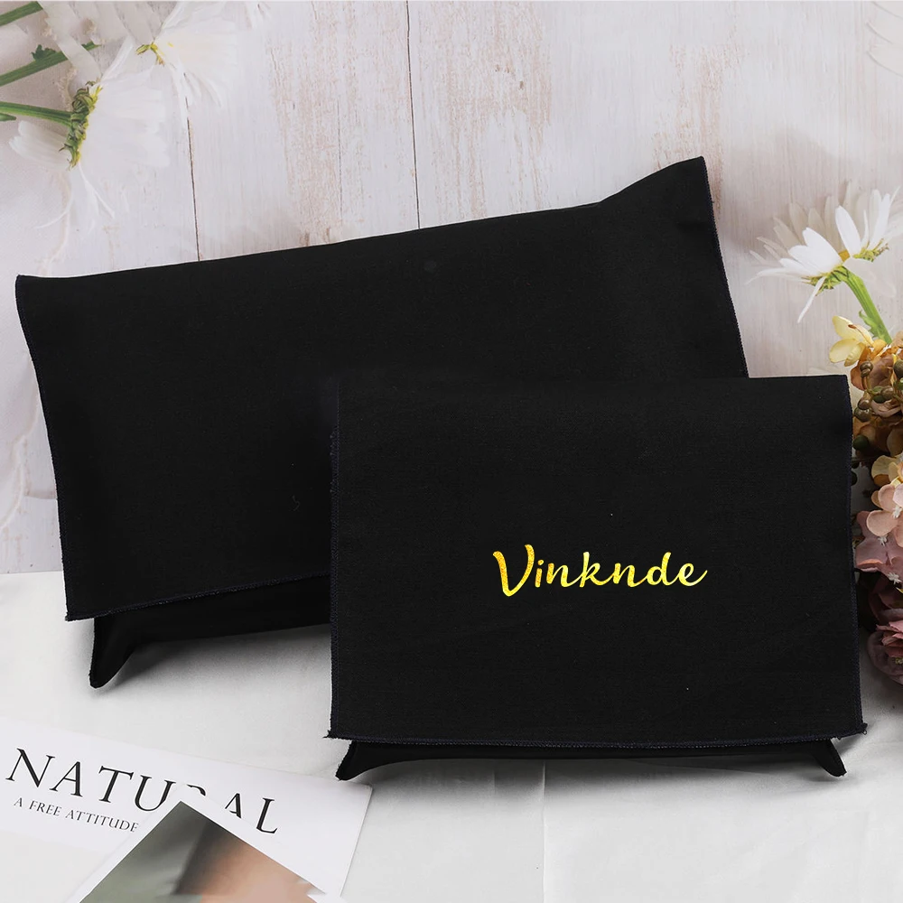 

50/100Pcs Dust Cotton Canvas Packing Bag DIY Wedding Gift Envelope Flap Jewelry Bags Luxury Custom Logo Perfume Earrings Sack