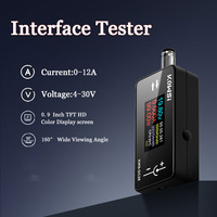 KWS-DC28 Voltage Current Tester Interface Tester 4-30V 12A Digital Voltmeter Ammeter 0.96 Inch TFT Color Screen Power Meter