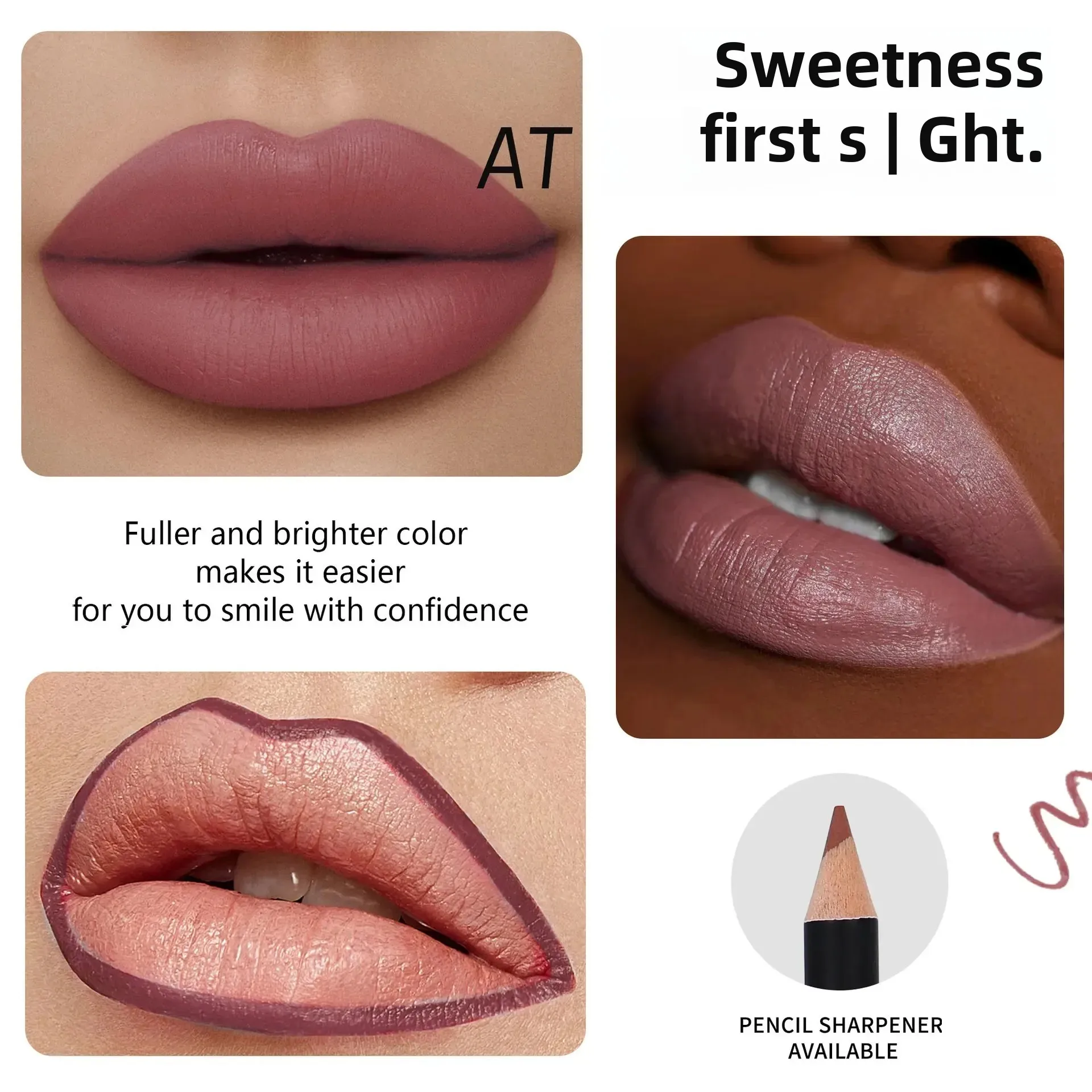 Juego de 12 Uds de bolígrafos delineadores de labios profesionales, lápices labiales desnudos antiadherentes mate de 12 colores, Kit de maquillaje de labios hidratante de larga duración