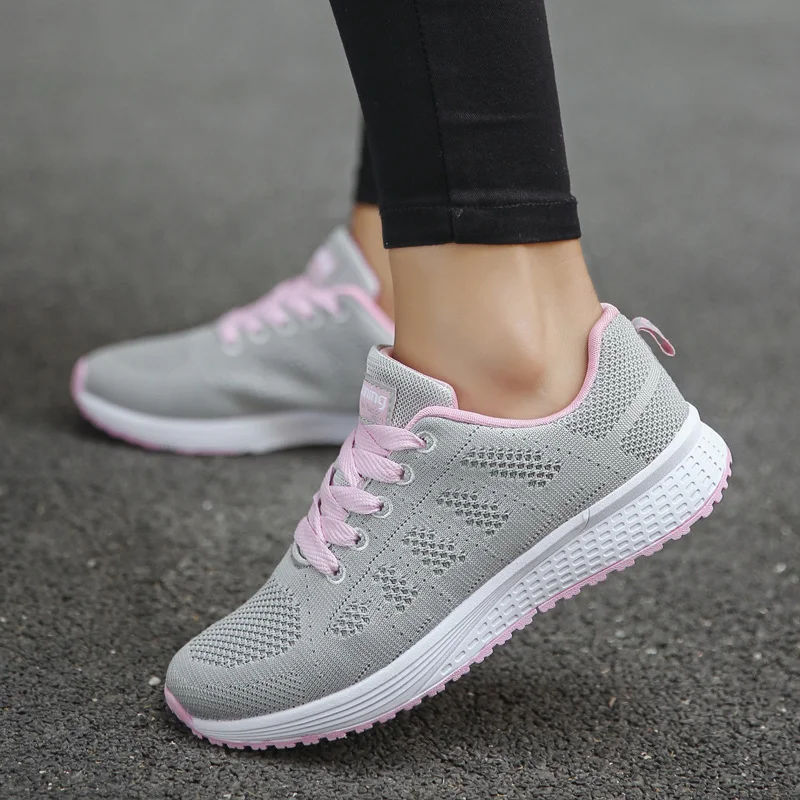 Women Casual Shoes Fashion Breathable Walking Mesh Flat Shoes Woman White Sneakers Women 2023 Tenis Feminino Female Shoes