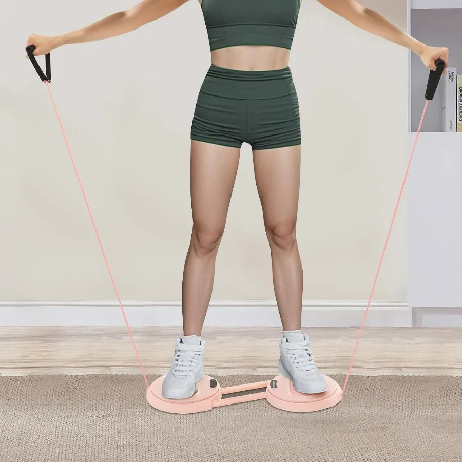 أداة لياقة بدنية قابلة للتعديل على الخصر من Ab Twister مع حبال توتر مرنة وكابل USB للتمرين وشاشة LCD بقوة 220.46 رطل #6