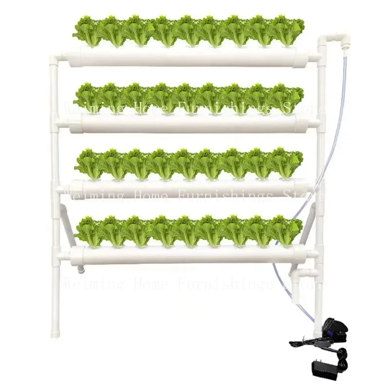 36 Holes Pipe Grow Kit NFT Indoor Greenhouse Planting Box Gardening System Nursery Pot Hydroponic Rack