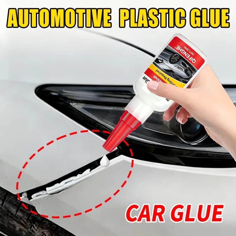 Plastic Repair Glue, Super Adhesive High Strength Bond, Quick-Drying Formula, No Drilling Required for Universal Plastic Repair