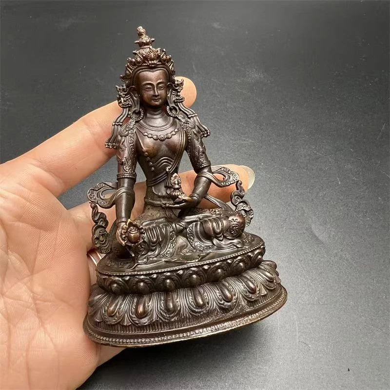

Little Fairy/ Antique Coppe Ksitigarbha Statue Buddha Statue Home Furnishings Office Decorations Crafts Accessories Gifts