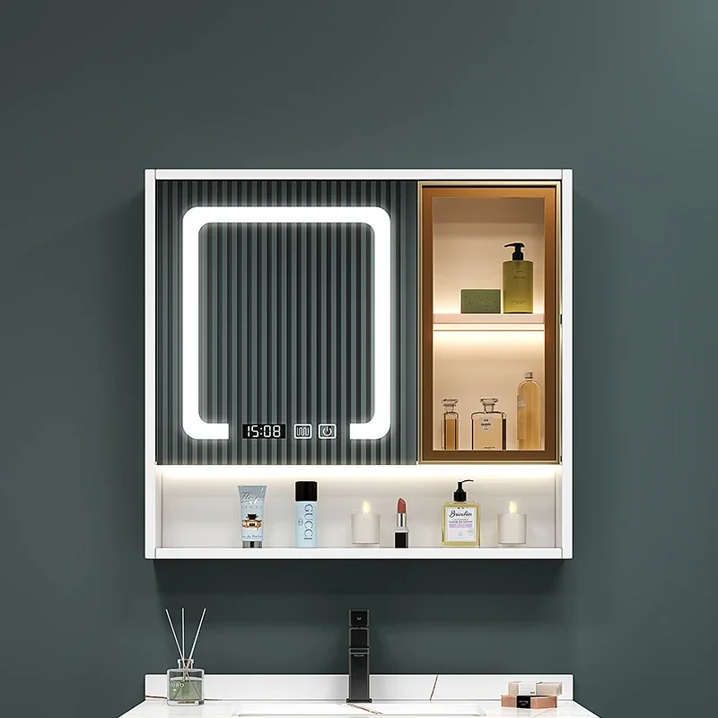 

Mirror Storage Bathroom Cabinets Wall Lights Open Corner Mirror Sink Cabinet Vanity Kitchen Toilet Meuble Salle De Bain Shelves