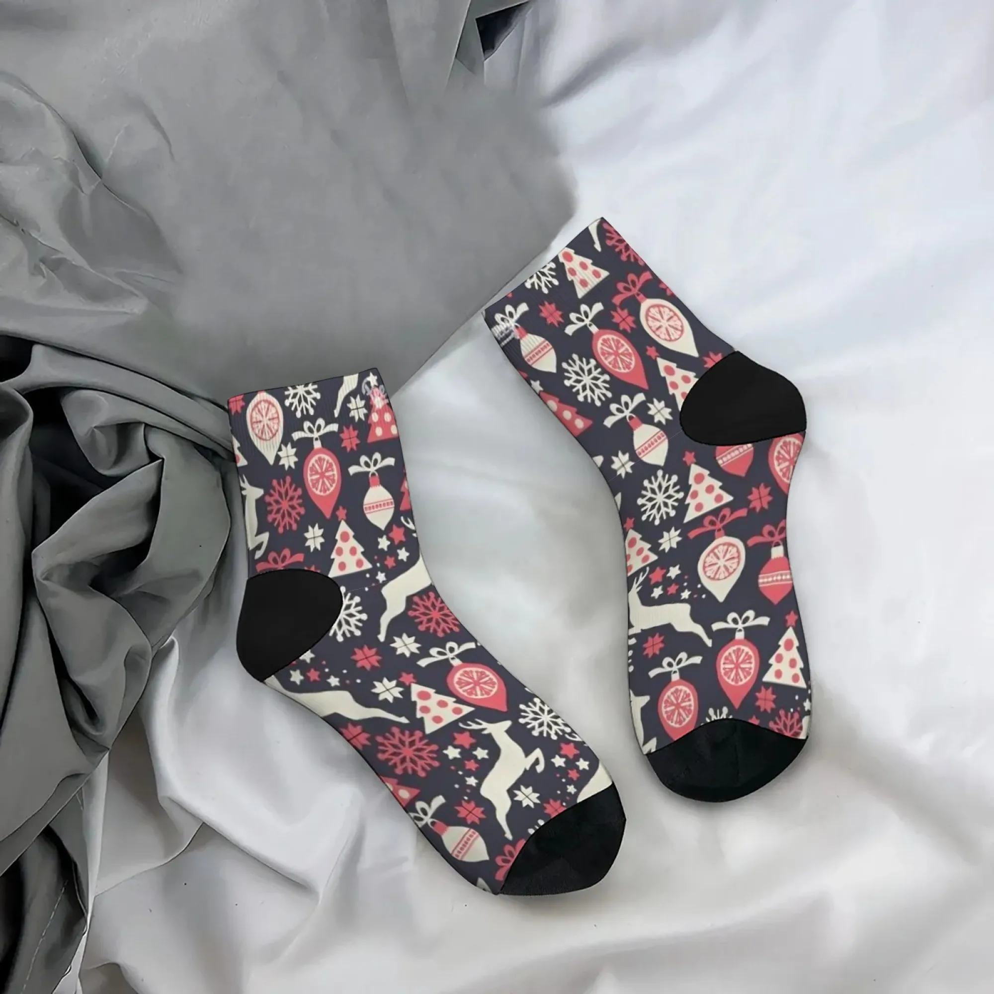 إلك عيد الميلاد موضوع الجوارب عناصر صناديق هدايا عيد الميلاد الرجال الجوارب القصيرة الجدة الجوارب الهيب هوب عارضة المتناثرة نمط هدية #4