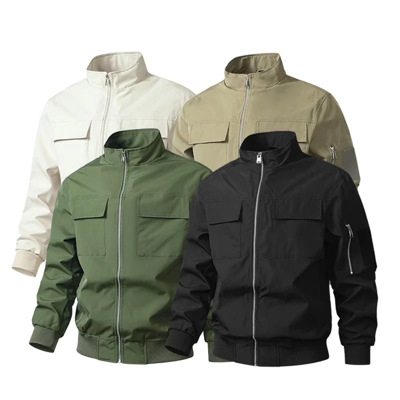 

Hot Two Thin and Thick Men's Casual Solid Color Outdoor Windproof and Wear-resistant Jackets Suitable for Winter and Spring 2025