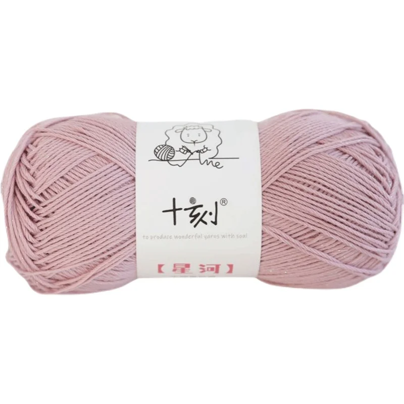 50g/ball 100% pure cotton yarn hand dyed bright silk cotton yarn rod needle crochet hand diy material wrapping thread