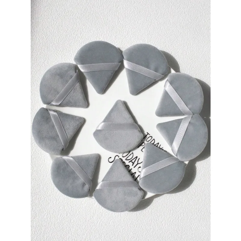 10 قطع من بودرة البيتزا المخملية الوردية المثلثة، إسفنجة مكياج صغيرة للوجه، أدوات مكياج خفيفة الوزن قابلة للغسل #2