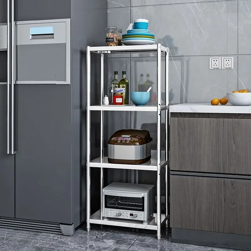 Non-rusting, formaldehyde-free square kitchen shelves, floor-to-ceiling adjustable crack storage racks, shelves