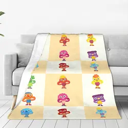 Noodle & Pals Micro Super Simple Flannel Blankets Nursery Rhymes Songs Funny Throw Blanket Home 200x150cm Rug Piece Ultra-Soft