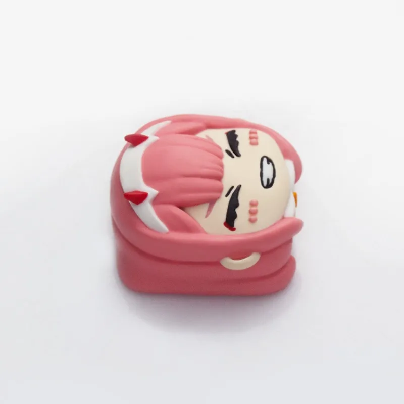 DARLING in The FRANXX Artisan Keycap Custom Resin Handwork Keyboard Cap Zero Two Cute Anime KeyCap for Mechanical Keyboard Gift