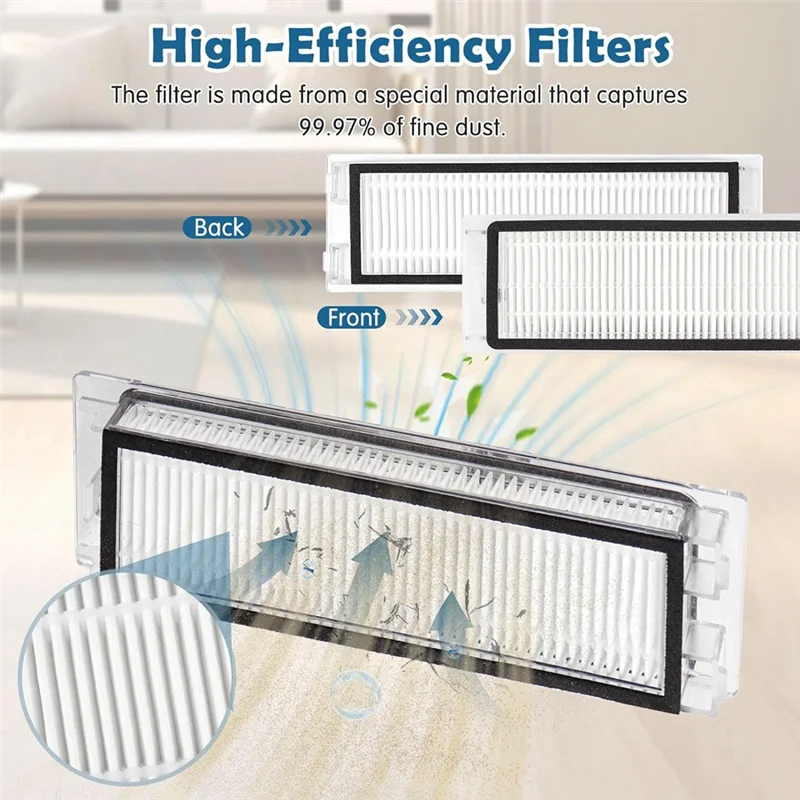 B47B-для робота-пылесоса Roborock Q5/Q5+ Plus, основная боковая щетка, фильтр Hepa, запасные части, аксессуары