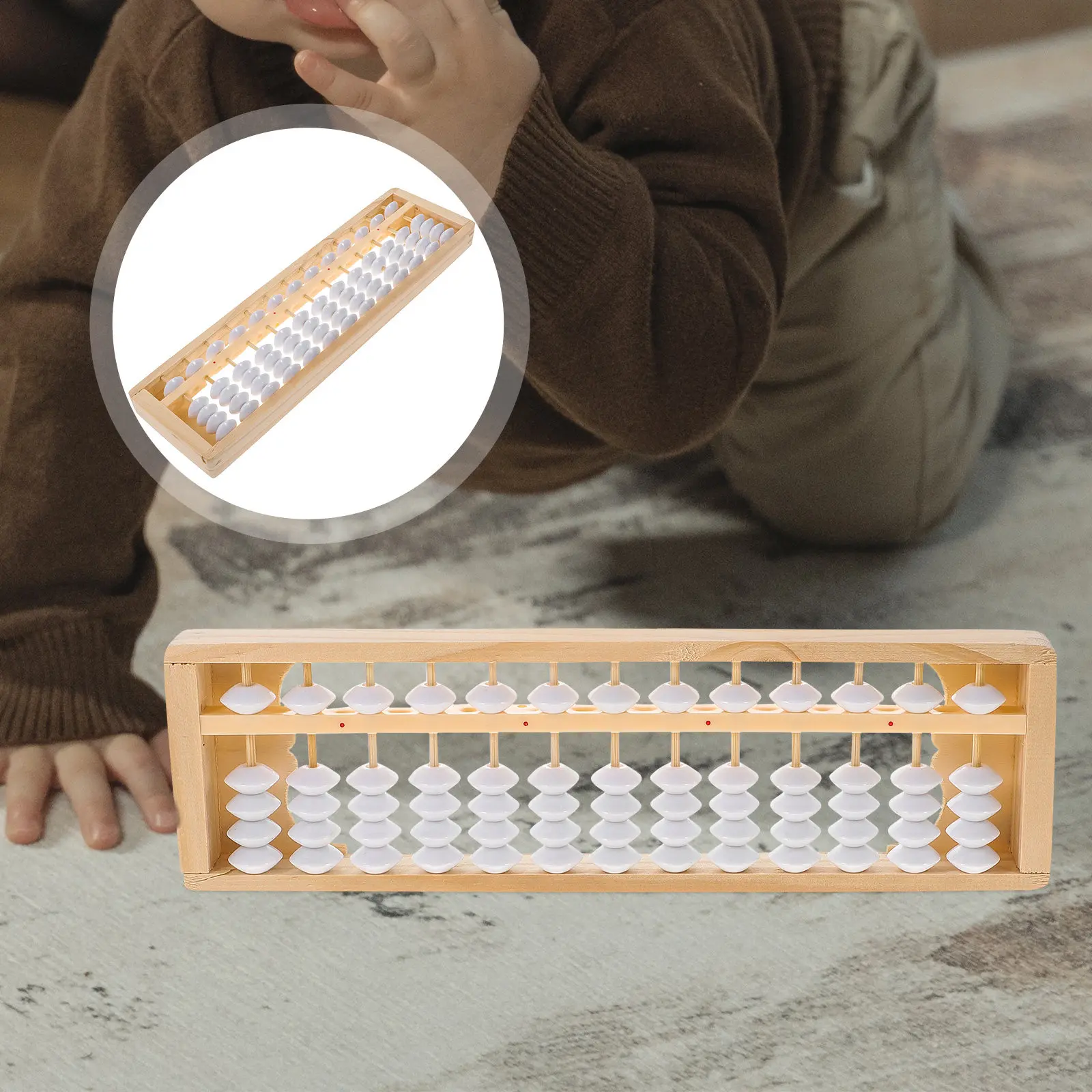 1Pcs Eco Friendly Wooden Abacus for Children Early Math Development Educational Counting Tool Kindergarten Primary School