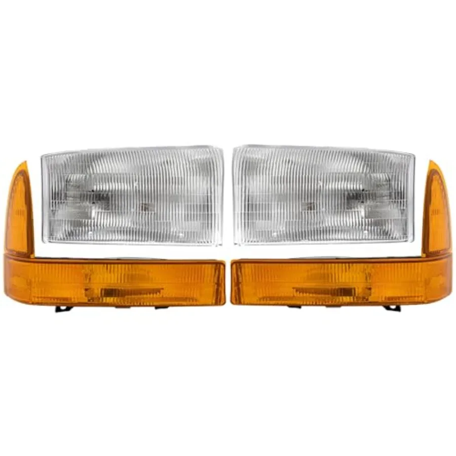 

Driver Passenger Side Headlight Assembly for Ford F250 Super Duty Lariat XL XLT 19992001 Also Fits F350 Super Duty Halogen With