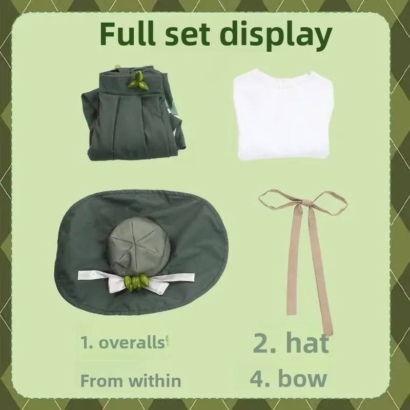 Hot Emma Woods Gardener Cosplay Game Costume Sweet Manor Lolita Dress Wig Hat Props Accessories Halloween Carnival Uniform