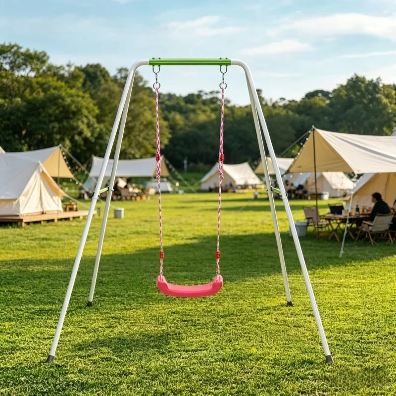 Kids Curved Board Swing Adjustable Ropes Hanging Seat Indoor Outdoor Family Games Children Sensory Training Play Equipment