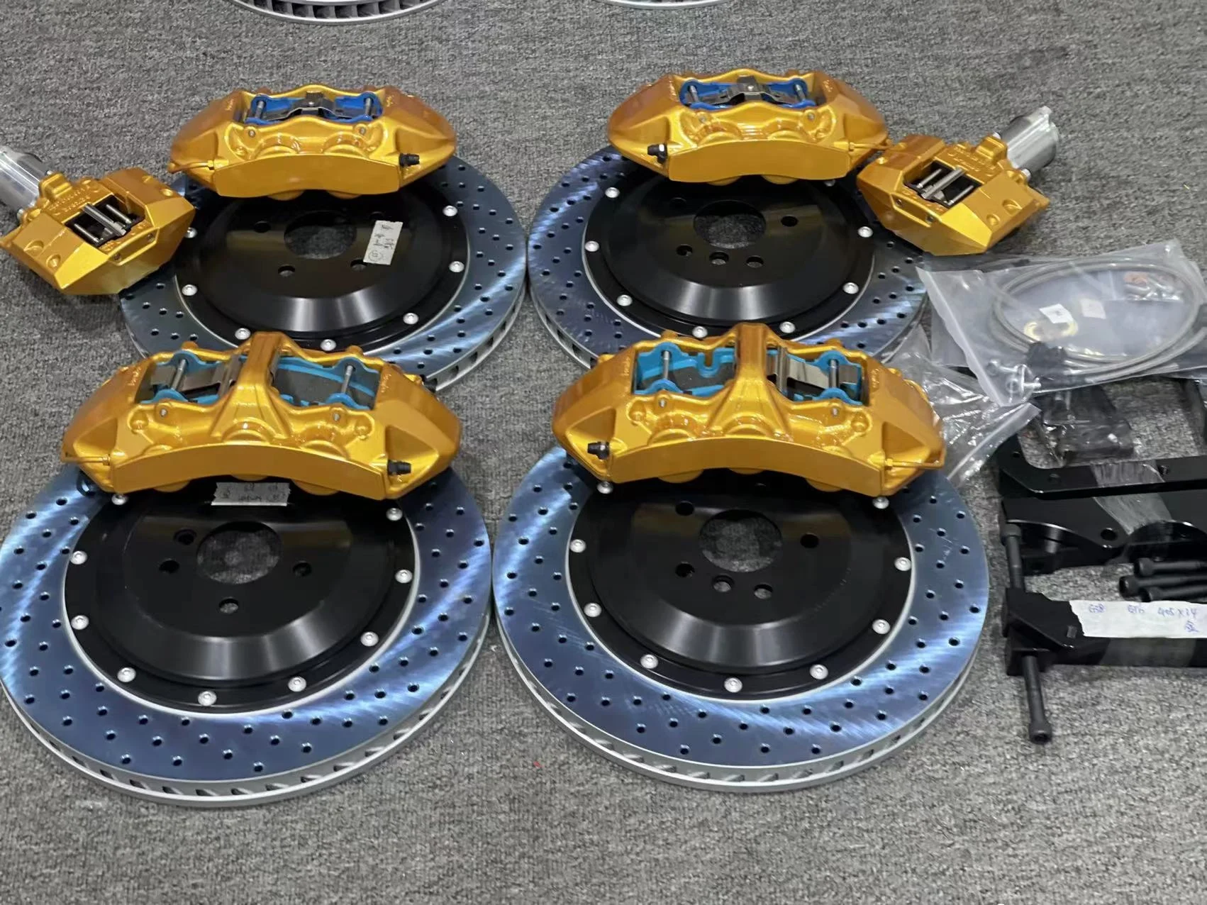 Big Brake Caliper Kit Front 6 Piston Rear 4 Piston Brake Disc for E46 E39 G20 G30 19/20/21/22 Inches Wheel