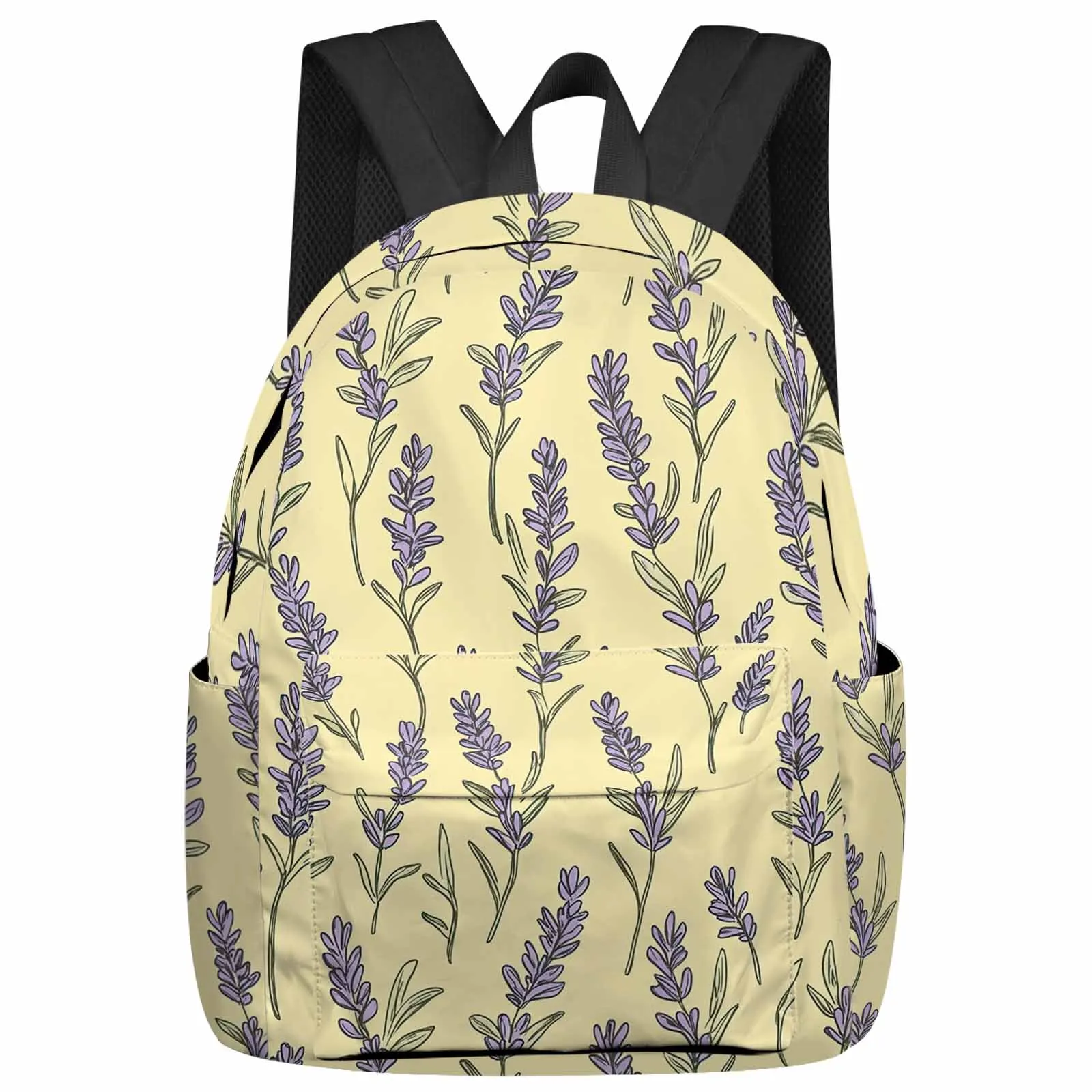 

Hand Drawn Iris Flowers Large Capacity Backpack Men Laptop Bags High School Teen College Girl Student Mochila