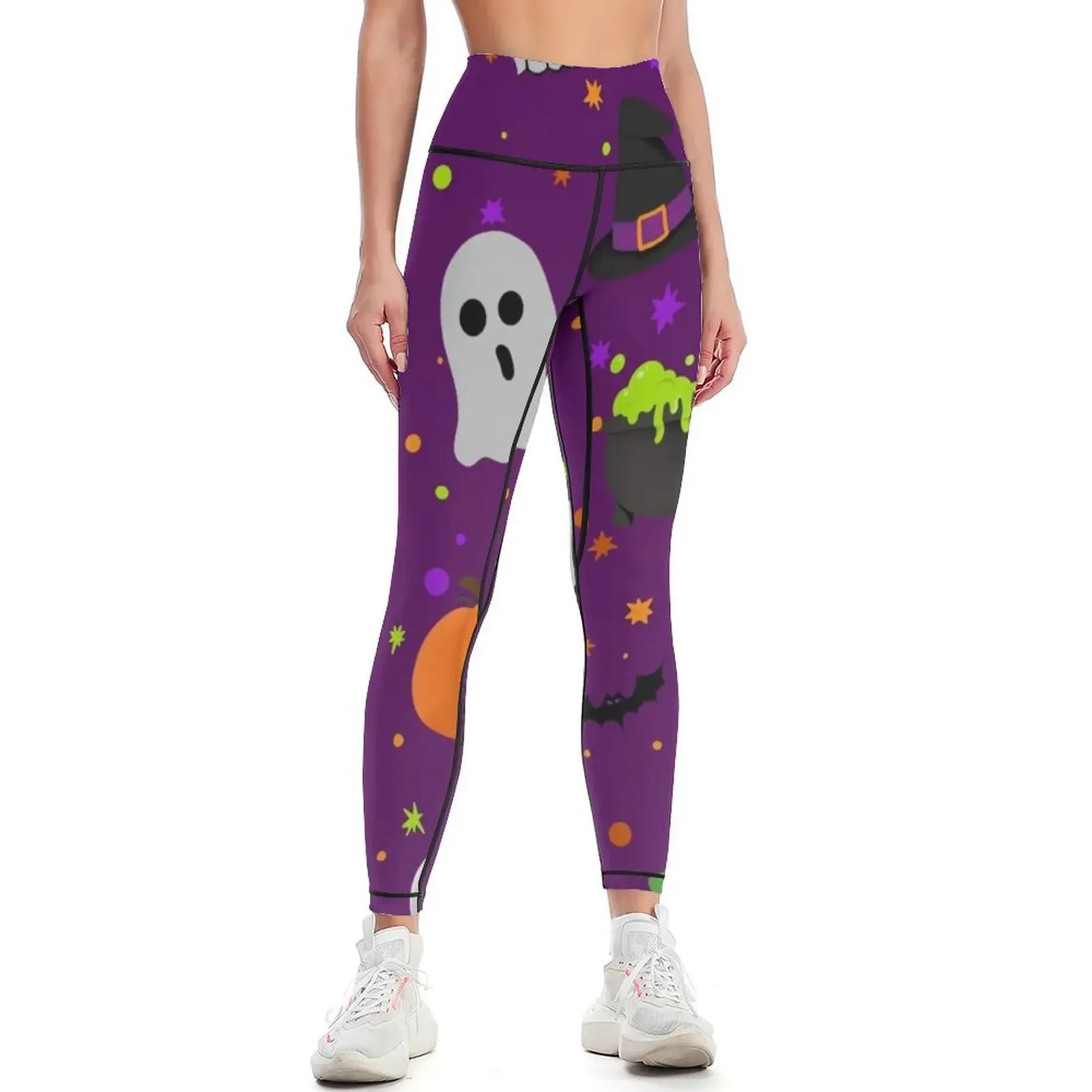 

Purple Halloween print Leggings Sportswear woman gym Women sports Female legging pants Sports pants woman Womens Leggings