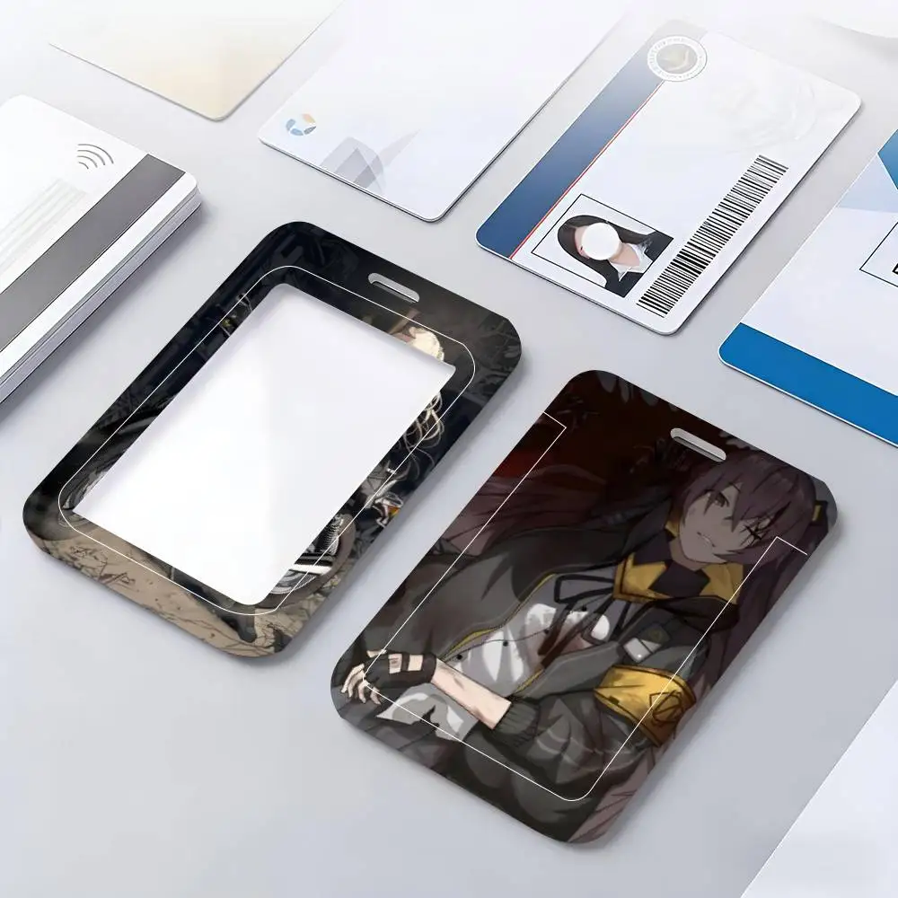 Game Ump45 Girls Frontline ID Card Holder Neck Strap Pendant Door Badge Holder Lanyards Keychain Work Credential Case Gift