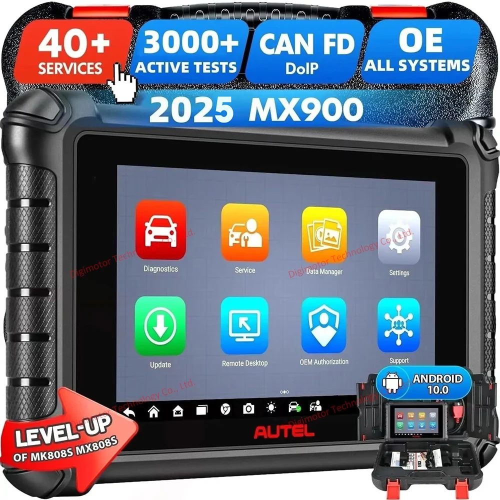 Autel MaxiCheck MX900 Diagnostic Tools  CAN FD/DoIP Scanner Bi-directional Scan Tool Upgraded Of MK808S All Systems Diagnosis