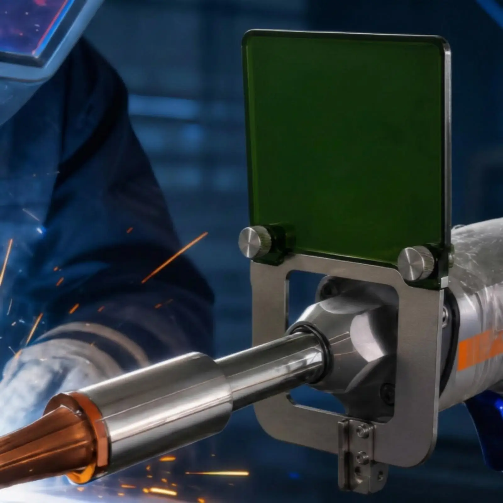 Portable Welding Visor Insulating Spatter Shield with Metal Frame for Handheld Brazing Tasks