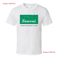 Sansui T shirt Audio Stereo Retro Logo Receiver Hi fi Japanese vintage Washed Stylish Breathable Slightly fashion Soft homme