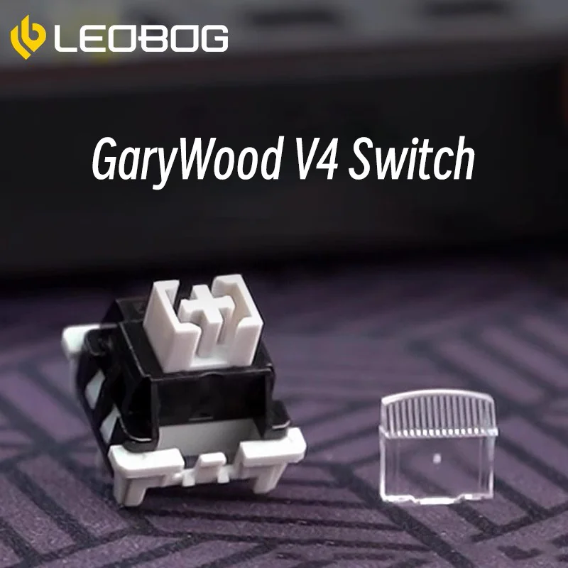 LEOBOG GrayWood V4 Switch Gaming Mechanical Keyboard Linear HIFI 40g Lubed 5 Pins POM Hot Swapping Mx Switch Two Stages Spring