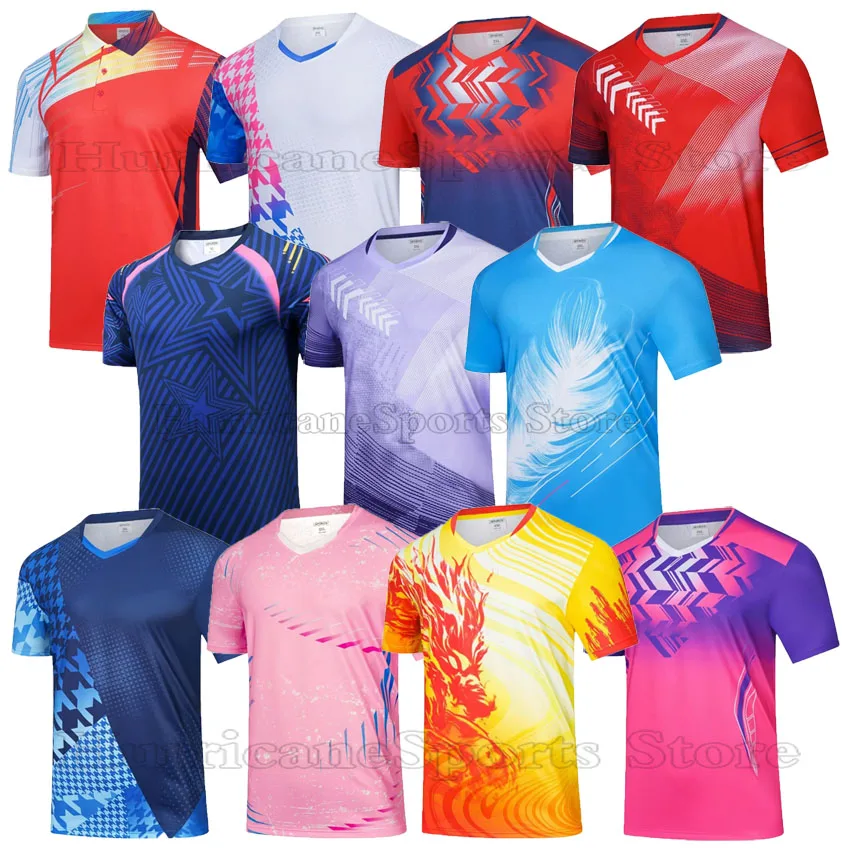 Men Women Tennis Jerseys 2024 New Boys Girls Tennis Clothes , Children Badminton Shirts, Table Tennis Running Sports Tee Shirts