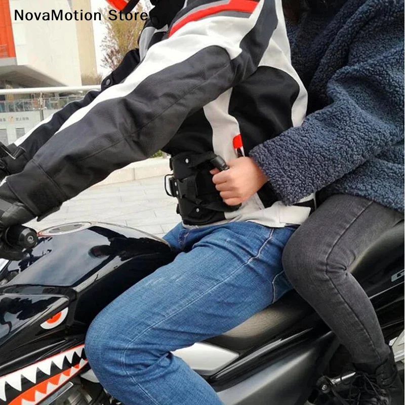 [NM]Motorcycle Scooters Safety Belt Back Seat Passenger Grip Grab Handle Non-Slip Strap Universal Motorcycle Seat Strap For Kids