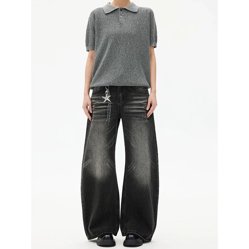 

ZHIZOU Women Black Baggy Y2k Jeans American 2000s Style Grunge Boyfriend Jean Pants Vintage Harajuku Oversize Denim Trousers