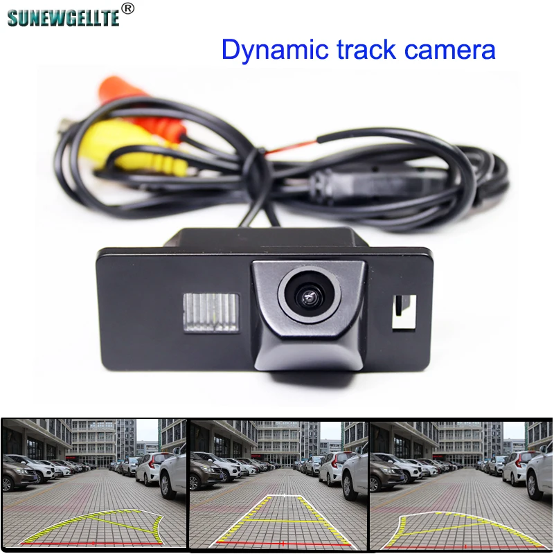 New HD Vehicle Dynamic Trajectory Parking Line Car Reverse Backup Rear View Camera For Audi A1 A3 A4 A5 A6 RS4 TT Q5 Q7 R36