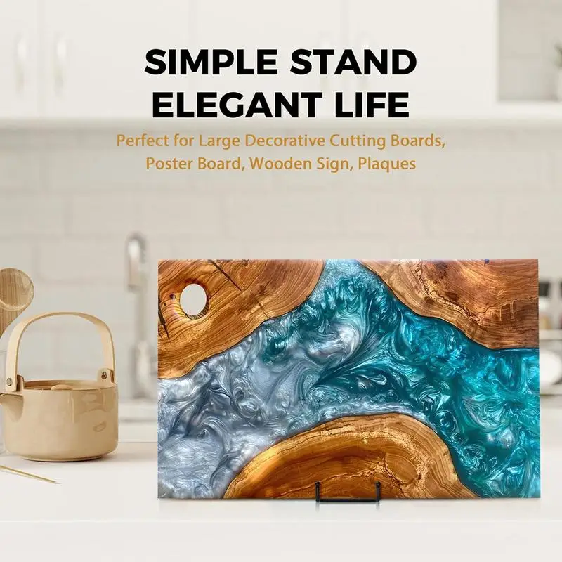 Decorative Plate Stand Metal Frame Easel Display Stand Picture Frame Holder Black Iron Easels Display Stand Home Decoration